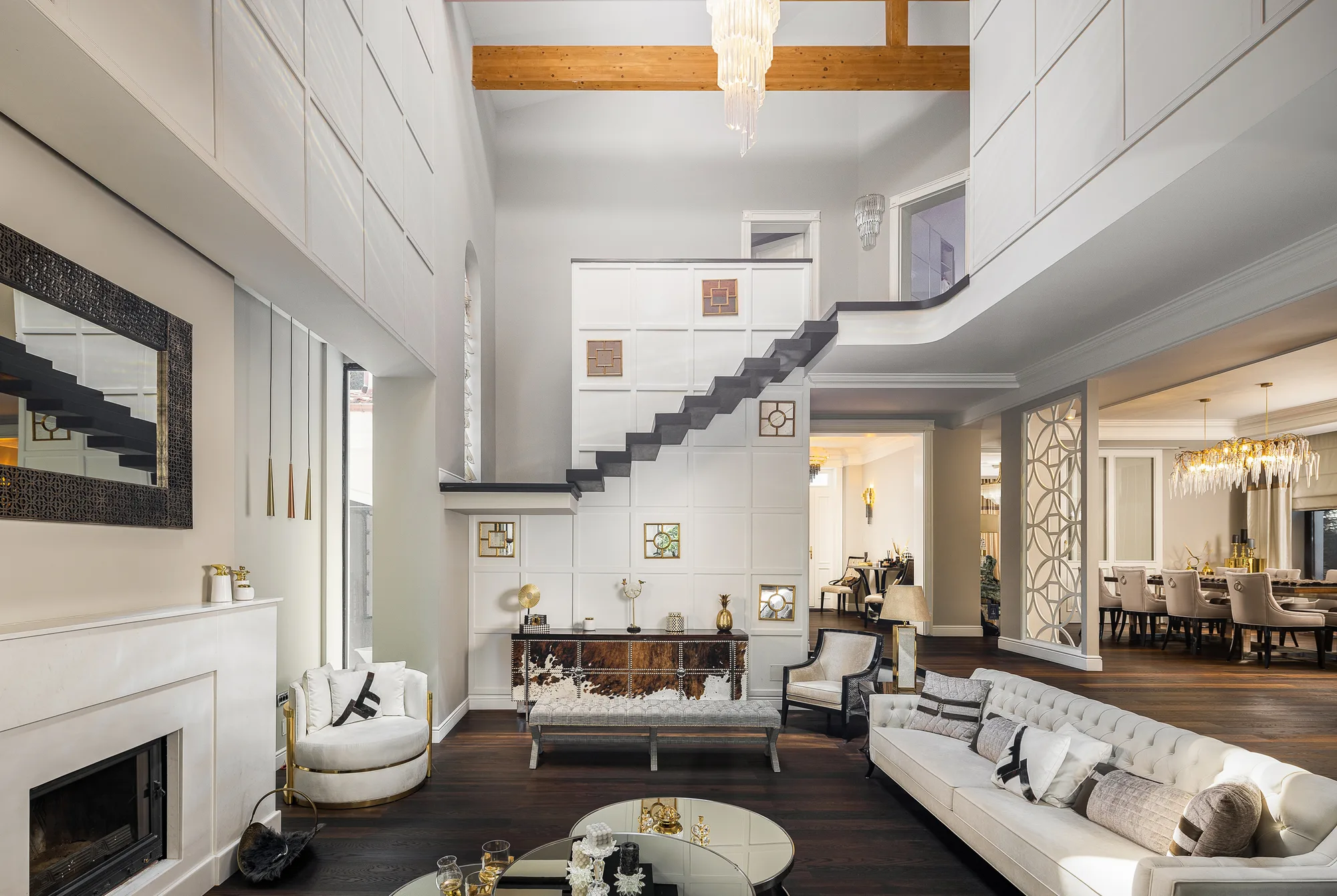 Amenajare interioara rezidentiala — VILA GLAM CONTEMPORAN, stil glam contemporan, Timisoara. Imagine 1 din 6