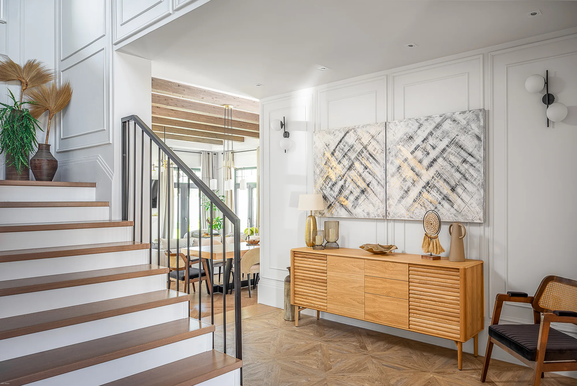 Amenajare interioara rezidentiala — VILA IN STIL FARMHOUSE CONTEMPORAN, stil farmhouse si rustic, Dumbravita. Imagine 1 din 22
