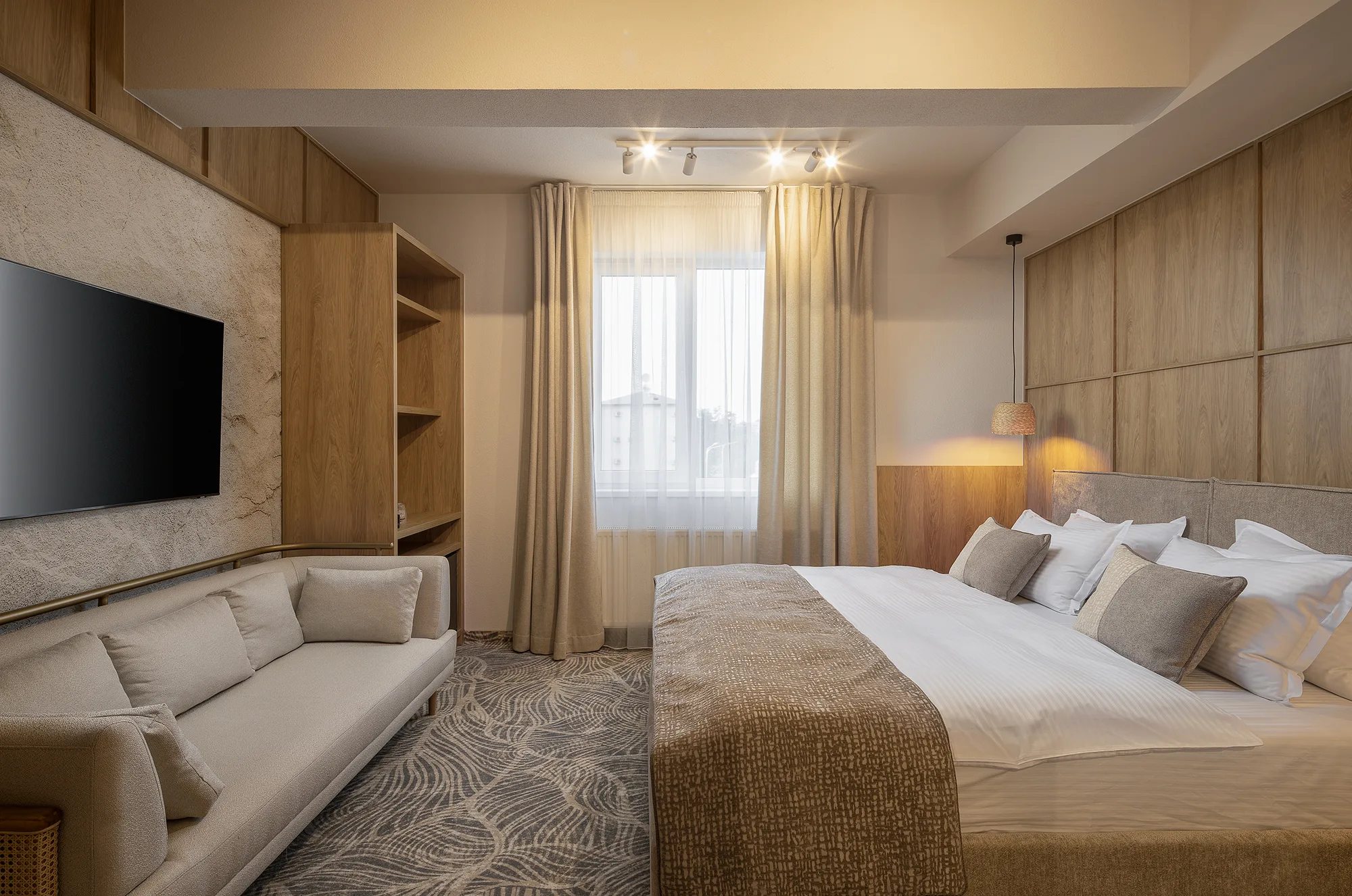 Amenajare interioara comerciala — HOTEL SERENITY, stil wabi sabi, Timisoara. Imagine 3 din 18