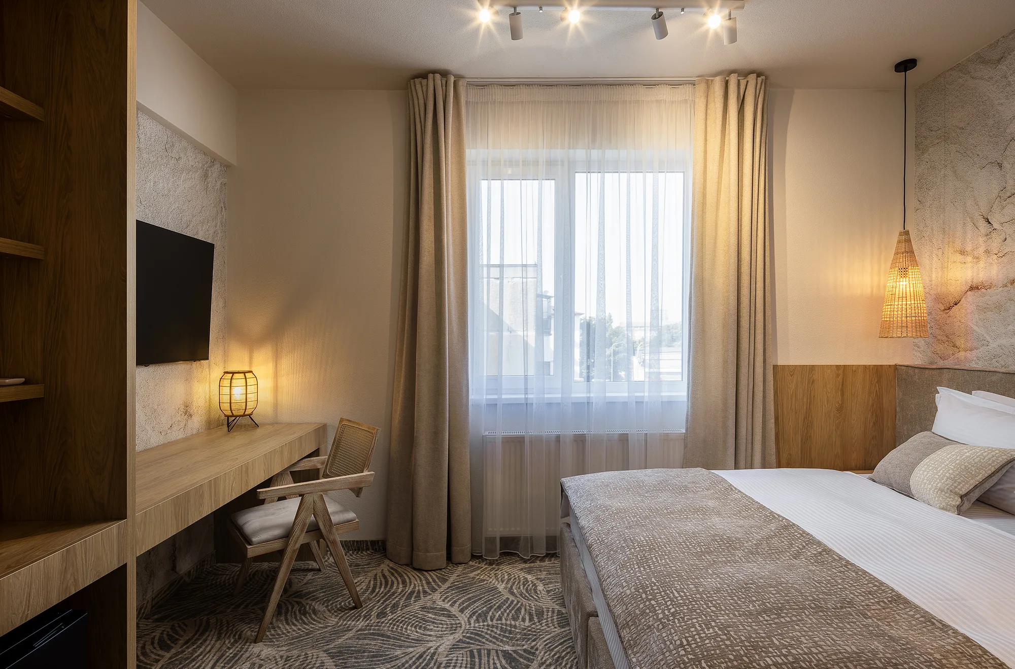 Amenajare interioara comerciala — HOTEL SERENITY, stil wabi sabi, Timisoara. Imagine 5 din 18